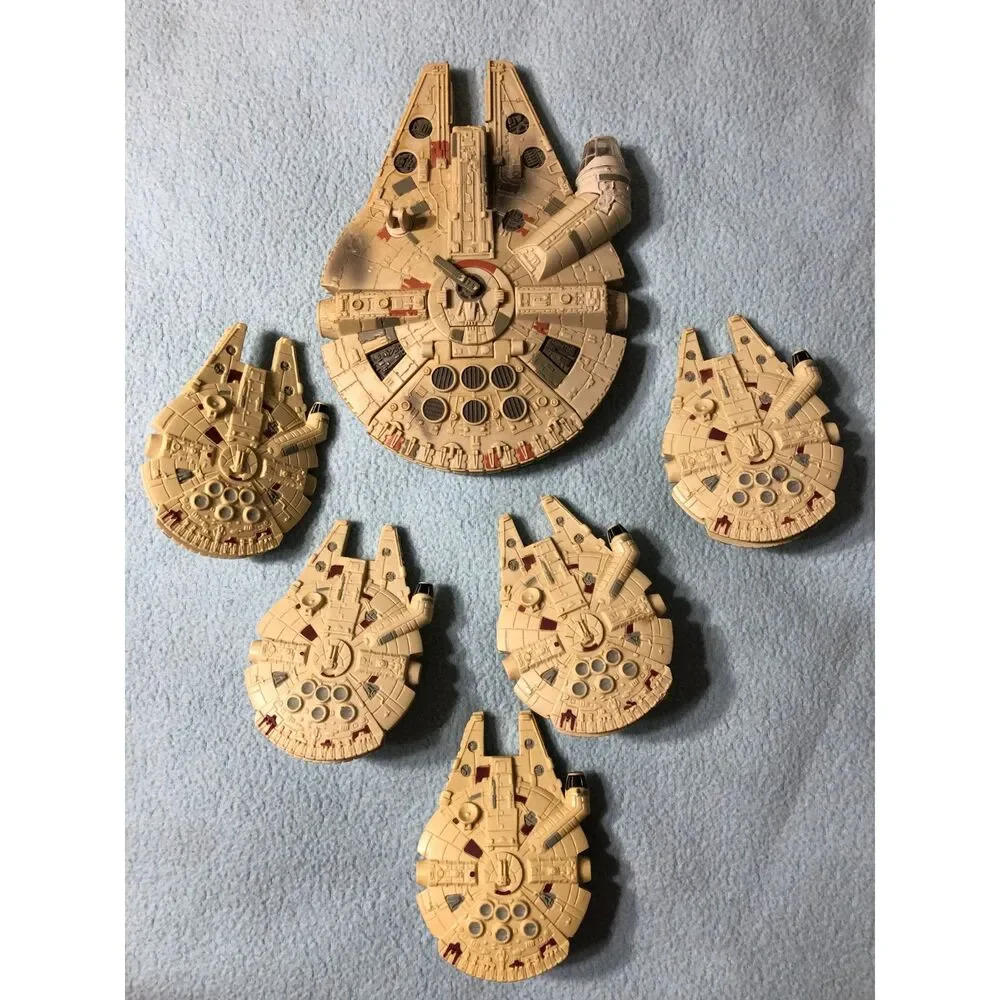 Vintage Star Wars Micro Machines Lot Action Fleet Millennium Falcon Star Trek